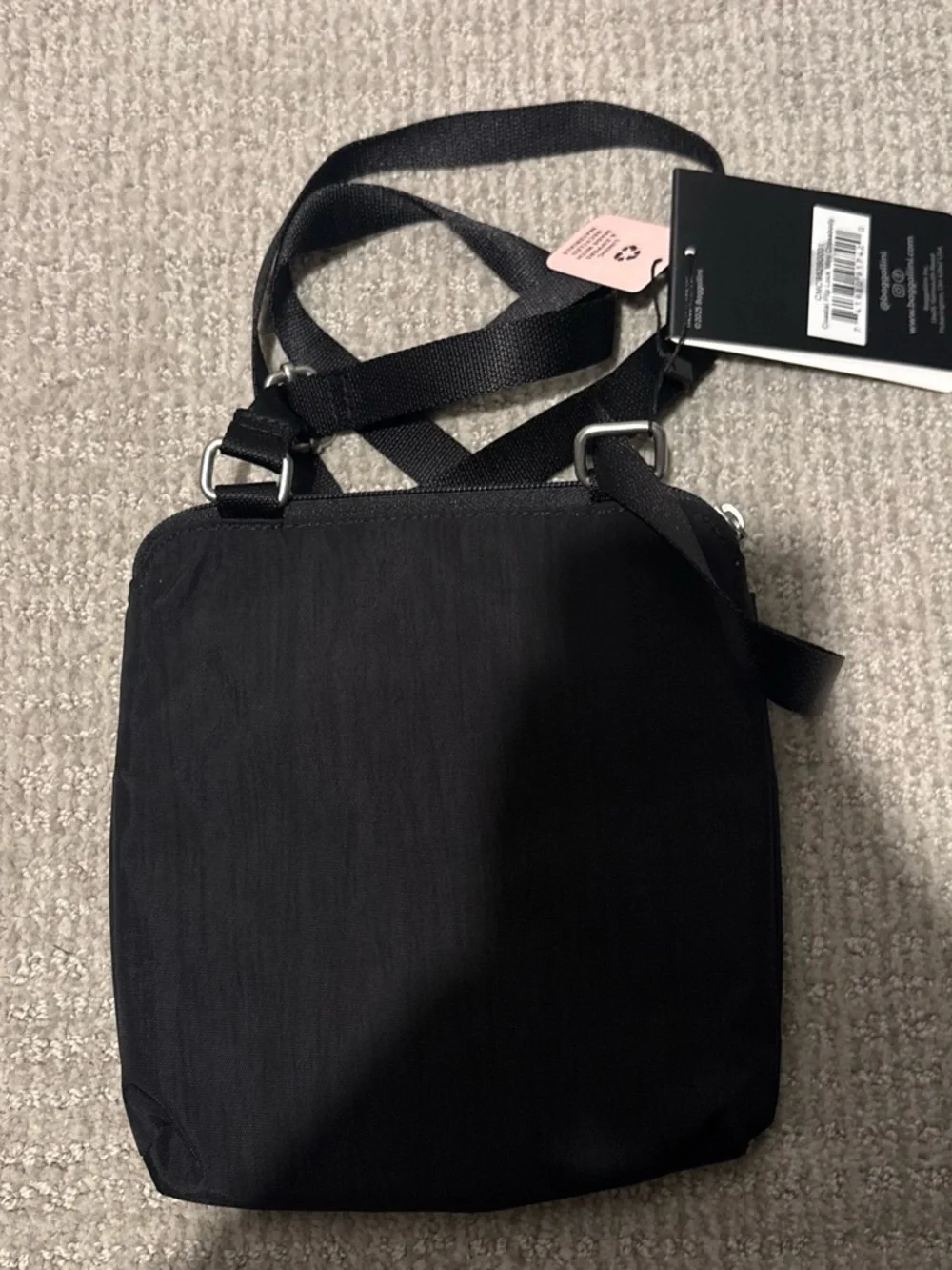 Baggallini Black Crossbody Bag with Silver Hardware